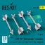 ResKit AIM-9D Sidewinder missiles (4 pcs) (A-4, A-6, A-7, F-4, F-8, F-100, F-104, F-105, Mirage III) (3D Printed)