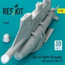 ResKit GBU-62 (JDAM-ER) bombs with pylons for MiG-29 (2 pcs) (3D Printed)