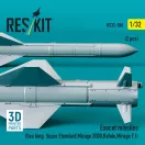 ResKit Exocet missiles (2 pcs) (Sea King, Super Etendard, Mirage 2000, Rafale, Mirage F.1) (3D Printed)
