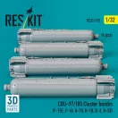 ResKit CBU-97/105 cluster bombs (4 pcs) (F-15E, F-16, A-10, B-1B, B-2, B-52) (3D Printed)