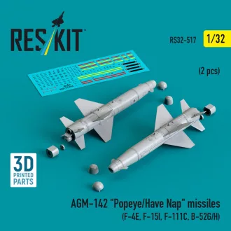   ResKit AGM-142 Popeye/Have Nap missiles (2 pcs) (F-4E, F-15I, F-111C, B-52G/H) (3D Printed)