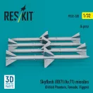 ResKit Skyflash (RB71/Av.71) missiles (4 pcs) (British Phantom, Tornado, Viggen) (3D Printed)