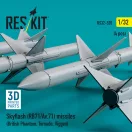 ResKit Skyflash (RB71/Av.71) missiles (4 pcs) (British Phantom, Tornado, Viggen) (3D Printed)