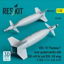 ResKit GBU-10 Paveway I laser guided bombs with BSU-4/B fin and BSU-3/B wing (2 pcs) (F-4D/E, F-111, A-6A, A-7E) (3D Printed)