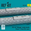ResKit BLG-66 Belouga cluster bombs (2 pcs) (Mirage F.1, Mirage 2000, Jaguar) (3D Printed)