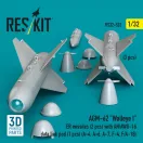 ResKit AGM-62 Walleye I ER missiles (2 pcs) with AN/AWG-16 data link pod (1 pcs) (A-4, A-6, A-7, F-4, F/A-18) (3D Printed)