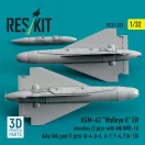 ResKit AGM-62 Walleye II ER missiles (2 pcs) with AN/AWG-16 data link pod (1 pcs) (A-4, A-6, A-7, F-4, F/A-18) (3D Printed)