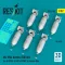 ResKit AN-M64 bombs (500 lbs) for all USAF & RAF of WW2 & Korean War (6 pcs) (3D Printed)
