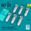 ResKit AN-M64 bombs (500 lbs) for all USAF & RAF of WW2 & Korean War (6 pcs) (3D Printed)