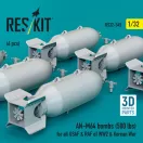 ResKit AN-M64 bombs (500 lbs) for all USAF & RAF of WW2 & Korean War (6 pcs) (3D Printed)