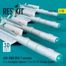 ResKit AIM-2000 IRIS-T missiles (4 pcs) (F-4, Eurofighter Typhoon, F-16, F/A-18, Tornado, Gripen) (3D Printed)