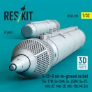 ResKit S-25-O air-to-ground rocket (2 pcs) (Su-17M, Su-24M, Su-25SM, Su-27, MiG-27, MiG-29, YAK-130, Mi-24) (3D Printed)