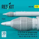 ResKit S-25-O air-to-ground rocket (2 pcs) (Su-17M, Su-24M, Su-25SM, Su-27, MiG-27, MiG-29, YAK-130, Mi-24) (3D Printed)