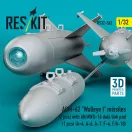 ResKit AGM-62 Walleye I missiles (2 pcs) with AN/AWG-16 data link pod (1 pcs) (A-4, A-6, A-7, F-4, F/A-18) (3D Printed)