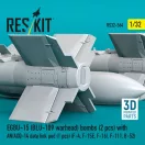 ResKit EGBU-15 (BLU-109 warhead) bombs (2 pcs) with AN/AXQ-14 data link pod (1 pcs) (F-4, F-15E, F-16I, F-111, B-52) (3D Printed)