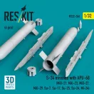ResKit S-24 missiles with APU-68 (4 pcs) (MiG-21, MiG-23, MiG-27, MiG-29, Su-7, Su-17, Su-25, Su-24, Mi-24) (3D Printed)