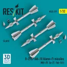 ResKit R-27EP (AA-10 Alamo-F) missiles (4 pcs) (MiG-29, Su-27, Yak-141) (3D Printed)