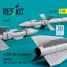 ResKit R-27EP (AA-10 Alamo-F) missiles (4 pcs) (MiG-29, Su-27, Yak-141) (3D Printed)