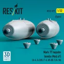 ResKit Mark 77 napalm bombs Mod.4/5 (2 pcs) (A-4, A-26K, F-4, AV-8B, F/A-18) (3D Printed)