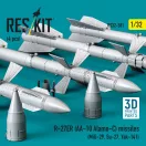 ResKit R-27ER (AA-10 Alamo-C) missiles (4 pcs) (MiG-29, Su-27, Yak-141) (3D Printed)
