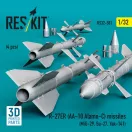 ResKit R-27ER (AA-10 Alamo-C) missiles (4 pcs) (MiG-29, Su-27, Yak-141) (3D Printed)