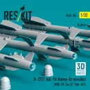 ResKit R-27ET (AA-10 Alamo-D) missiles (4 pcs) (MiG-29, Su-27, Yak-141) (3D Printed)