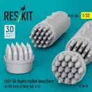 ResKit LAU-3A Hydra rocket launchers for US Army & Navy (a/c & h) (2 pcs) (3D Printed)
