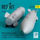 ResKit B43-0 nuclear bombs (2 pcs) (F-100D/F, F-101A/C, F-104A/C, F-105D/F, FB-111A, F-111A/D/E/F, F-4C/D/E) (3D Printed)