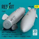 ResKit B43-1 nuclear bombs (2 pcs) (A-4, A-6A/E, A-7C/E, B-47B/E, B-58A, F-100D/F, F-104A/C, F-105D/F, F-111A/D/E/F, F-4C/D/E ) (3D Printed)