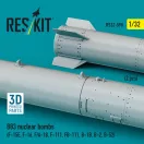 ResKit B83 nuclear bombs (2 pcs) (F-15E, F-16, F/A-18, F-111, FB-111, B-1B, B-2, B-52) (3D Printed)