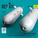 ResKit B83 nuclear bombs (2 pcs) (F-15E, F-16, F/A-18, F-111, FB-111, B-1B, B-2, B-52) (3D Printed)