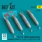 ResKit BLU-1B (750 lb) napalm bombs finned MXU-393/B (4 pcs) (A-1, A-4, A-7, A-26K, B-57, F-100) (3D Printed)