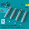 ResKit BLU-1B (750 lb) napalm bombs finned MXU-469/B (4 pcs) (A-1, A-4, A-7, A-26K, B-57, F-100) (3D Printed)