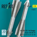 ResKit Kh-29L (AS-14A Kedge) missiles with AKU-58 (2 pcs) (Su-17, Su-25, Su-24, Su-30) (3D Printed)