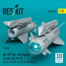 ResKit Kh-29T (AS-14B Kedge) missiles with AKU-58 (2 pcs) (Su-17, Su-25, Su-24, Su-30, Mig-27) (3D Printed)