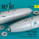 ResKit Mark 77 napalm bombs Mod.2 (2pcs) (A-4, A-26K, F-4, AV-8B, F/A-18) (3D Printed)