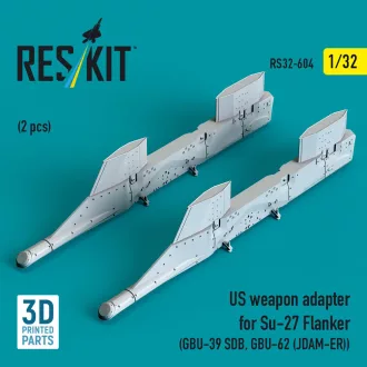   ResKit US weapon adapter for Su-27 Flanker (2 pcs) (GBU-39 SDB, GBU-62 (JDAM-ER)) (3D Printed)