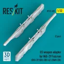 ResKit US weapon adapter for MiG-29 Fulcrum (2 pcs) (GBU-39 SDB, GBU-62 (JDAM-ER)) (3D Printed)