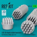 ResKit LAU-3A Hydra rocket launchers for US Army & Navy (a/c & h) (2pcs) (3D Printed)