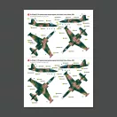 ResKit Su-25 Frogfoot Geometric (BLUE 17, 33, 01, 02) Ukrainian Air Forces (Main Decals with Stencils)(1/48)