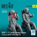 ResKit USAF F-111 pilots sitting in seats (2 pcs) for RESKIT RSK32-0002 kit (3D Printed)