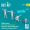 ResKit Yellow jerseys (Left position from the aircraft) plane director, aircraft handling officer, catapult and arresting gear officers (4 pcs) (3D Printed)