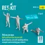 ResKit Yellow jerseys (Left position from the aircraft) plane director, aircraft handling officer, catapult and arresting gear officers (4 pcs) (3D Printed)