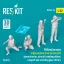 ResKit Yellow jerseys (Right position from the aircraft) plane director, aircraft handling officer, catapult and arresting gear officers (4 pcs) (3D Printed)