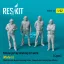 ResKit Yellow jersey waiting for work (Modern) Plane Director, Aircraft Handling Officer, Catapult and Arresting Gear Officers (4 pcs) (3D Printed)