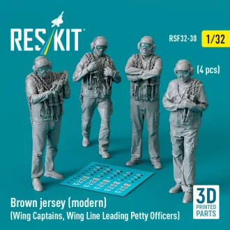   ResKit Brown jersey (modern) (Wing Captains, Wing Line Leading Petty Officers) (4 pcs) (3D Printed)