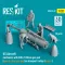 ResKit US Aircraft mechanics with SUU-23 20mm gun pod (open & close gun bay) on transport trolley (scene 1) (3 pcs) (3D Printed)