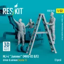 ResKit MJ-4 Jammer (MHU-83 B/E) driver & airmen (scene 1) (3 pcs) (3D Printed)
