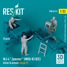 ResKit MJ-4 Jammer (MHU-83 B/E) driver & airmen (scene 1) (3 pcs) (3D Printed)