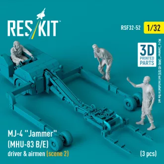   ResKit MJ-4 Jammer (MHU-83 B/E) driver & airmen (scene 2) (3 pcs) (3D Printed)